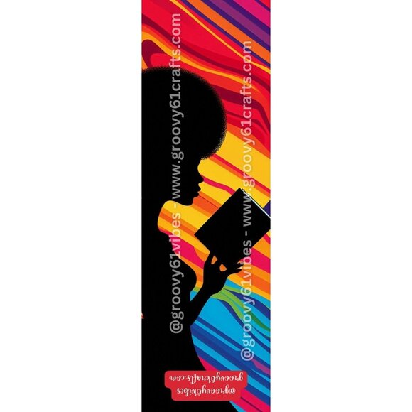 Groovy Reader Bookmark – Vintage Silhouettes for Women Who Love to Read (5-8) - Picture 2 of 5